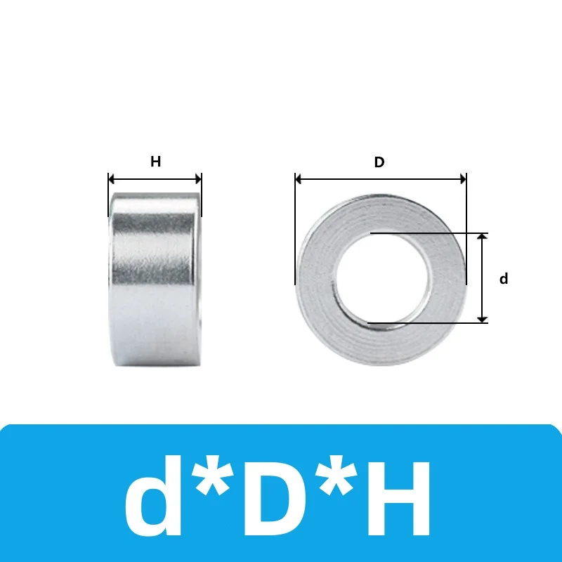 10PCS M5 M6 M7 Aluminum Alloy Flat Washer Gasket CNC Sleeve Non-Threaded Stand-Off Spacer For RC Model Part