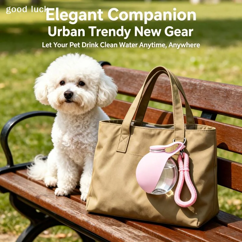 AnswerPortable Pet Water Bottle 285ML Capacity With Carry Lanyard Perfect For Dog Walking Outdoor Hiking Trips