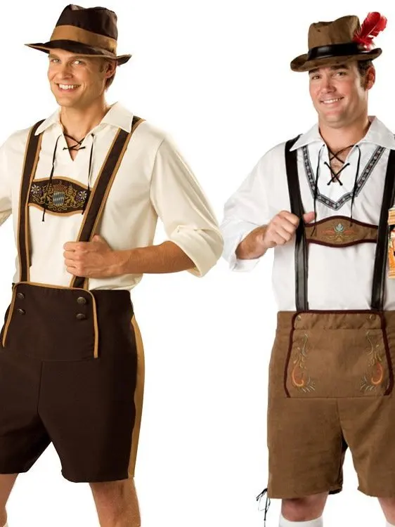 

Мужской комплект униформы для вечеринки на Хэллоуин: брюки на подтяжках, модный сценический костюм, традиционная этническая одежда, весенняя коллекция 2026 года