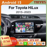 Para Toyota Hilux LHD 2015 2016 2017 2018 2020 2021 2023 Android 15 Carplay Auto pantalla Radio de coche reproductor Multimedia Autoradio Ste