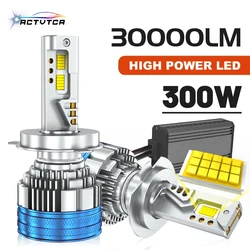 ACTVTCA 300W faro LED 6000K 30000LM H4 lámpara de haz alto-bajo Combo haz H1 H7 H11 9005 9006 bombillas Turbo para coche 12V 24V luz LED