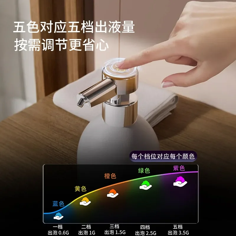 Automatic Sensor Hand Sanitizer and Soap Dispenser for Wall Mounting with USB Charging Convenient Foam Machine for Automatic