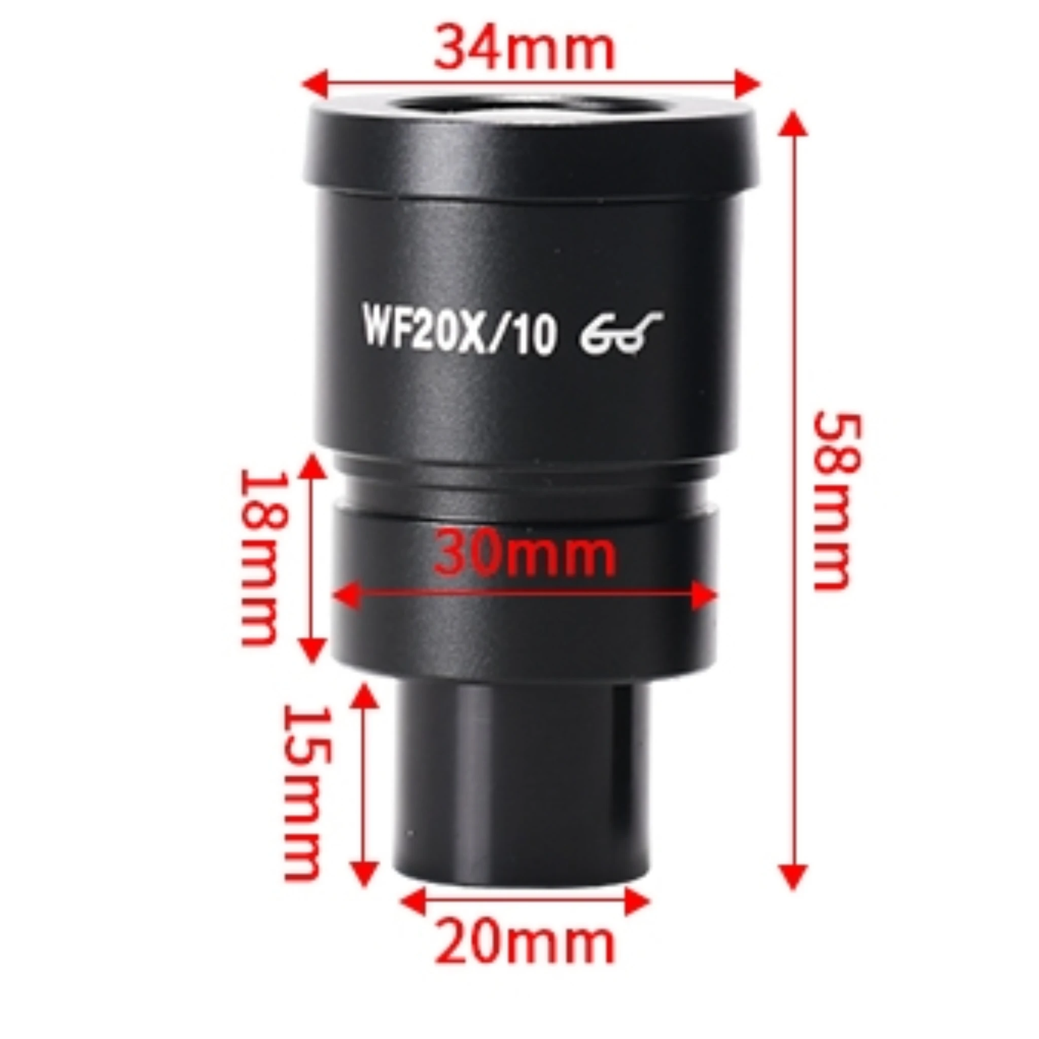 Imagem -03 - Microscópio Estereofónico Profissional Binocular Triocular Ocular Polar do Campo Rf4 20x Par