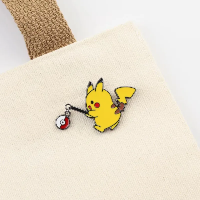 Pokemon Brooches Cute Japanese Ins Picachu Badge Backpack Accessories Fashion Creative Clothes Decoration Pin Buckle Kids Gift