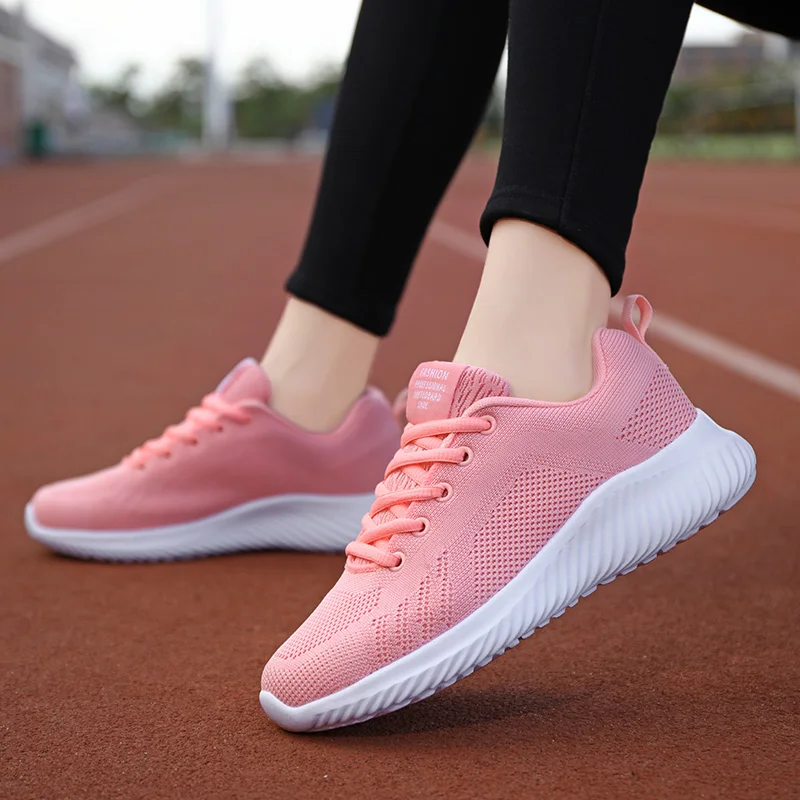 Casual Sports Mesh Women\'s Running Soft Sole Tennis Female Comfortable Summer Breathable Sneakers Lightweight Vulcanized Shoes