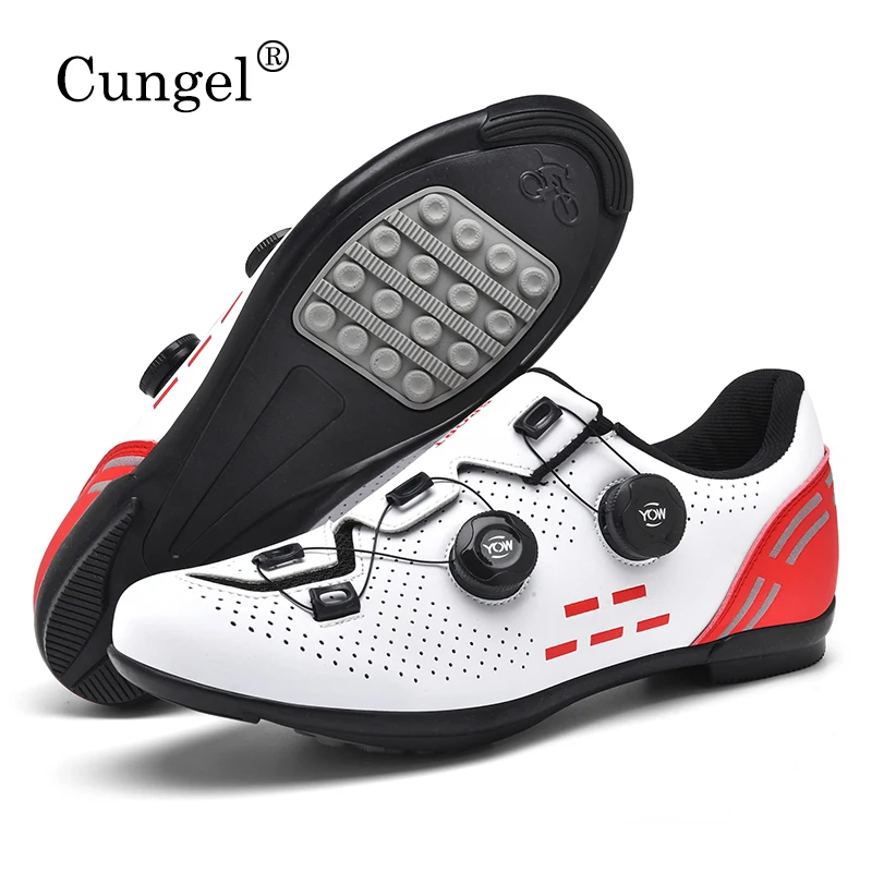 2024 Cycling Sneaker Mtb with Cleats Men Carbon Sports Speed Bike Shoes Women Mountain Racing Flat SPD Road Cycling Footwear