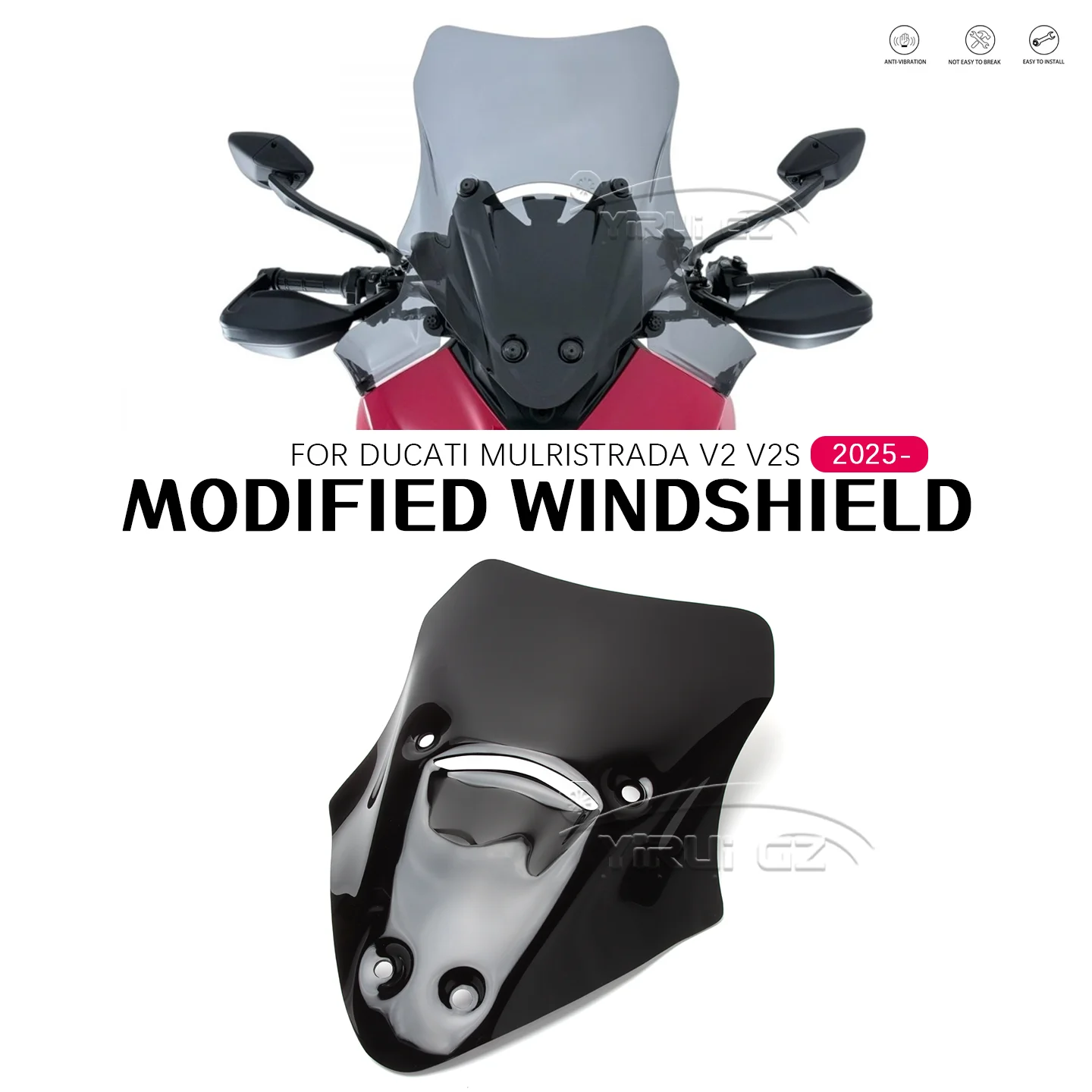 

Ветровое стекло для Ducati Multistrada V2/V2S, дефлекторы ветра для туристических мотоциклов, аксессуары для мотоциклов Multistrada V2/V2S 2025