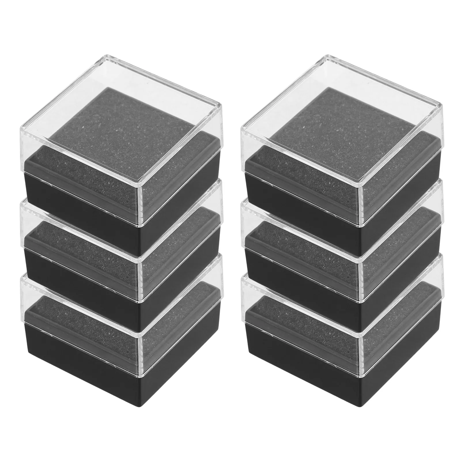 

6 Badge Black Sponge for Display Case With Clear Window Brooch Pin Display Badge Case Storage Lightweight Compact Jewelry