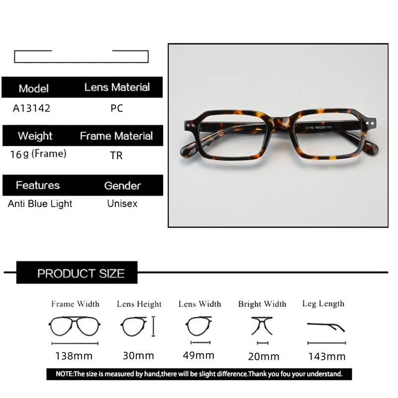 Vintage handgemachte TR90 Lesebrille Männer und Frau Anti-Blaulicht-Brille kleiner Rahmen Leopardenbrille mit Dioptrien 0 bis +4,0 – Detail 4