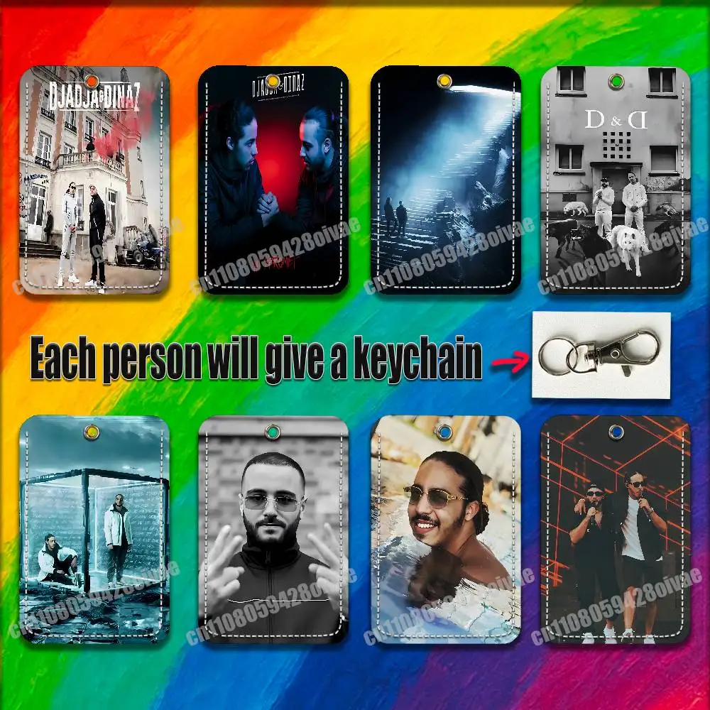 

Drole de mentalite D-Djadja D-Dinaz For ID Clips Credit Bank Bag Bus Meal Card Holder Cover Pocket Decoration Keychain