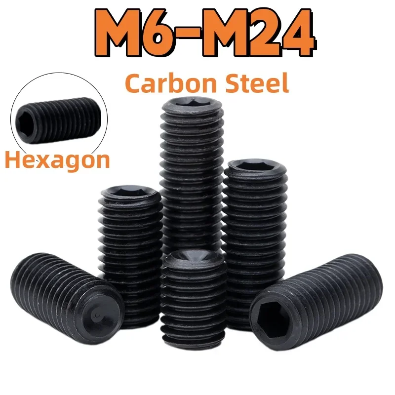 

Grade 12.9 Set Screw M6M8 M10 M12 M14 M16 M20 M24 Black Carbon Steel Concave End Screws Hex Hexagon Socket Set Screws Grub Screw