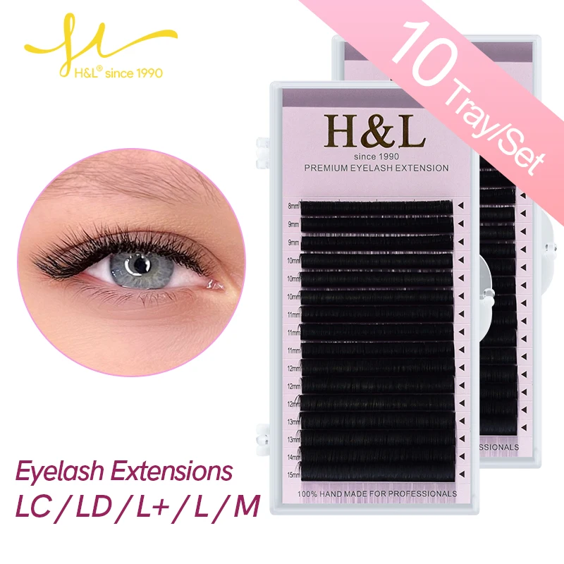 

16 Rows 10 Trays LC/LD/L+/L/M Curl Makeup Tools Indivial Eyelashes False Eyelashes Accressories Professional Lashes