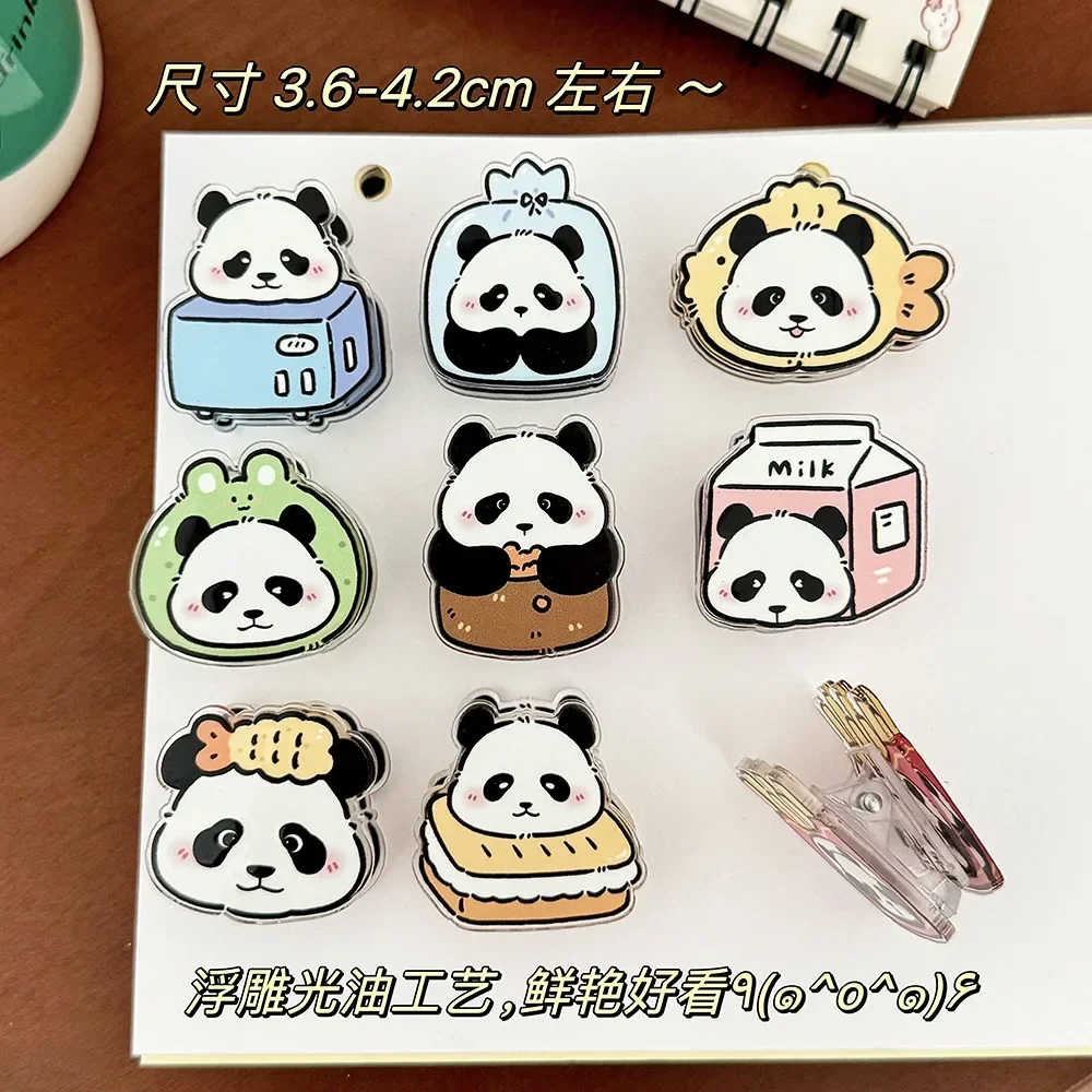 1pcs Cute Panda Cartoon Decorative Gift Sealing Clip Note Holder for Cute Little Gifts for Students