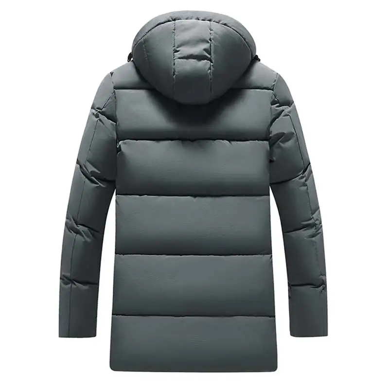 Parka longue en graphène pour homme, avec capuche amovible, coupe-vent, de haute qualité, à la mode, hiver