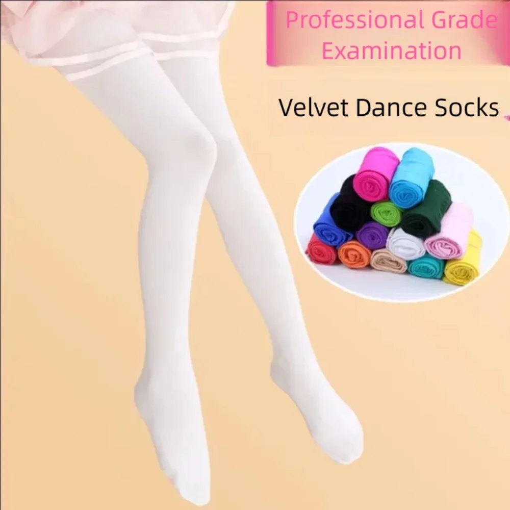 

3 Pairs Summer Spring Candy Color Kids Pantyhose Ballet Dance Tights for Girls Stocking Children Velvet Solid White Pantyhose