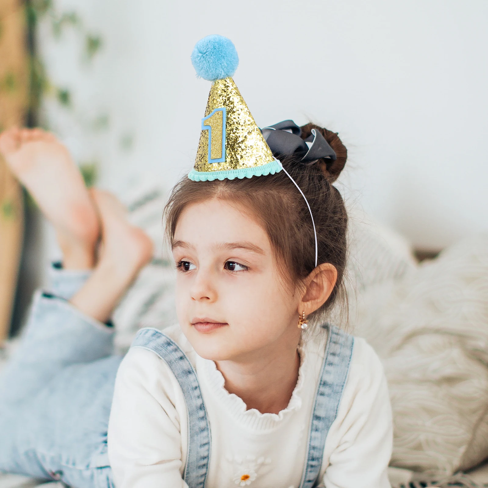 

Babies 's Birthday Hat Party Hats for Color Boy Blue Cloth Bonnet
