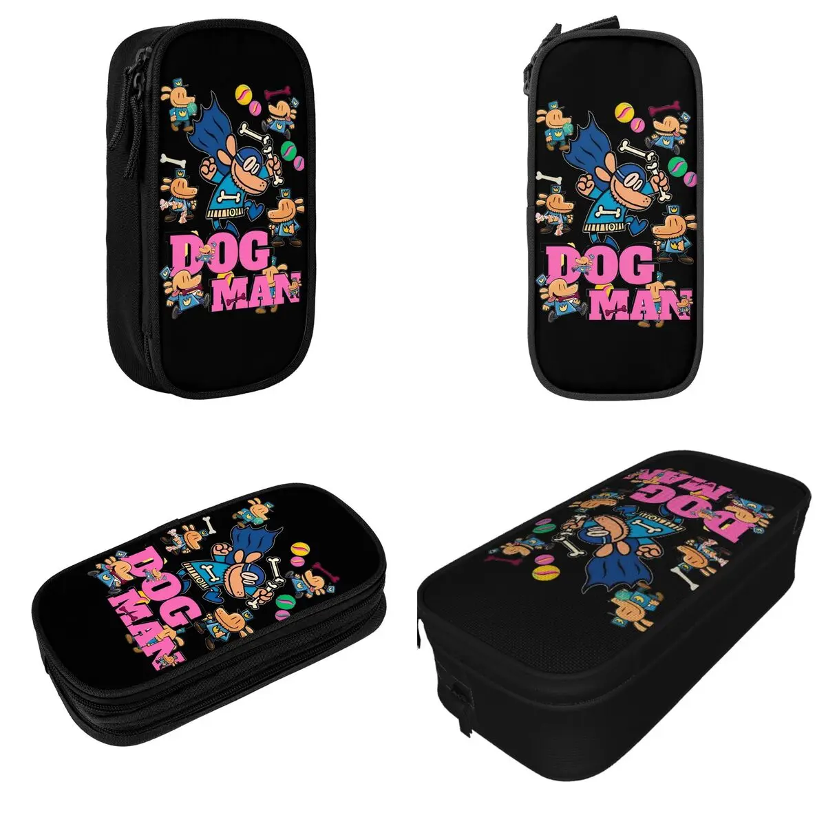 Dog Man Dogman Movie Comic Pencil Cases Cartoon Animals Pencilcases Pen Box for Girl Boy Big Capacity Bags Office Stationery