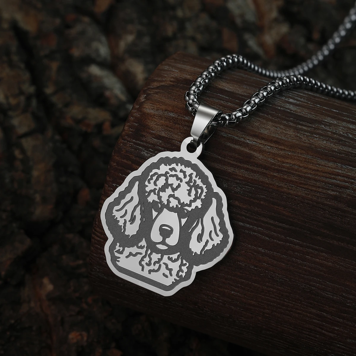 Trendy New Pet Cute Dog Poodle Pendant Necklace for Men Women Fashion High Quaity Stainless Steel Jewelry Supplies Wholesale