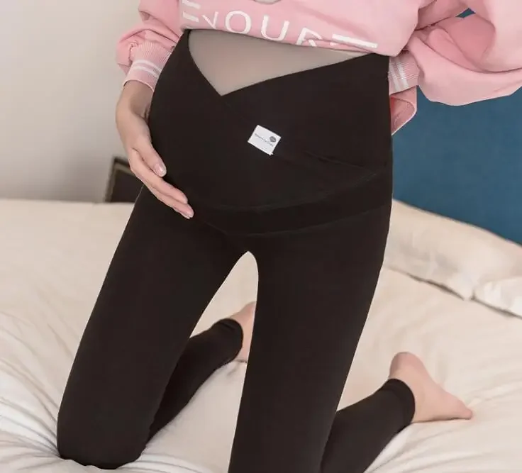 

Across V Low Waist Belly Cotton Maternity Skinny Legging Spring Casual Pencil Pants Clothes for Pregnant Women Autumn Pregnancy