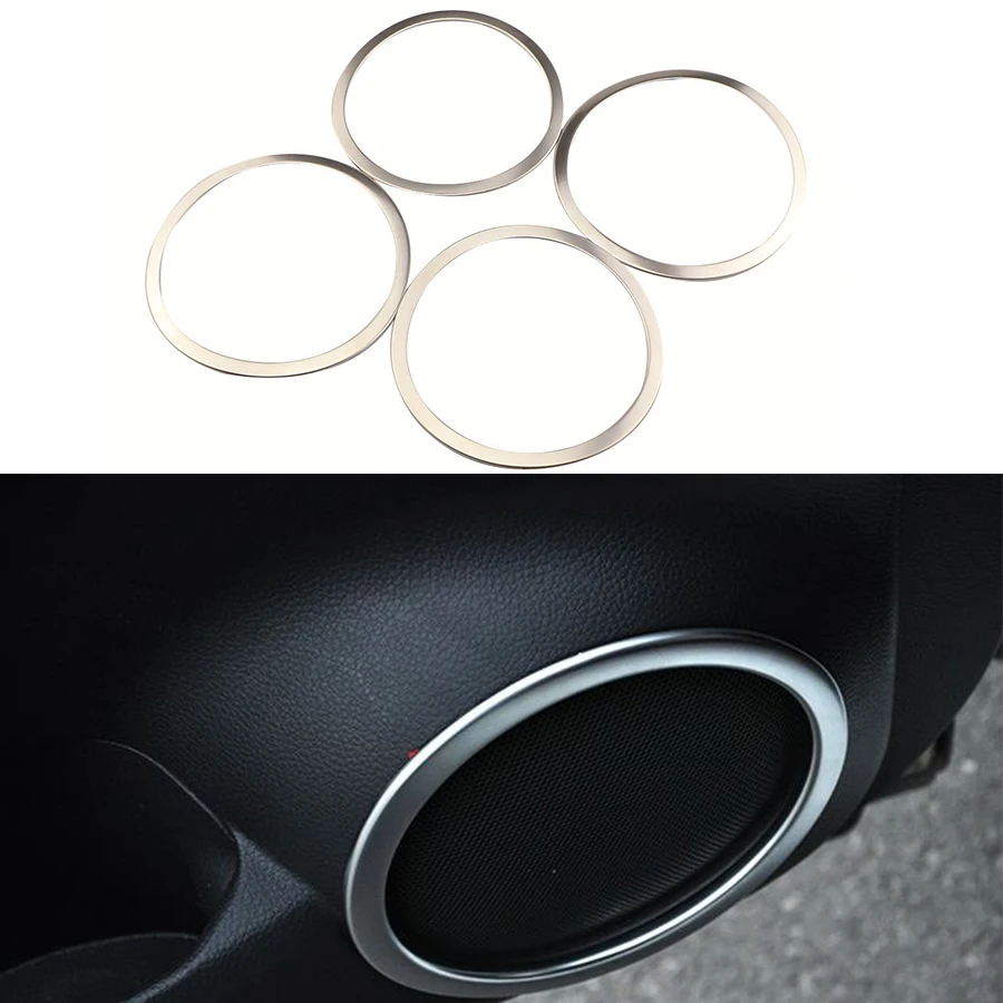 ABS Chrome Car Inside Door Audio Speaker Sound Ring Trim Sticker for Nissan Qashqai J11 2014-2020 Accessories