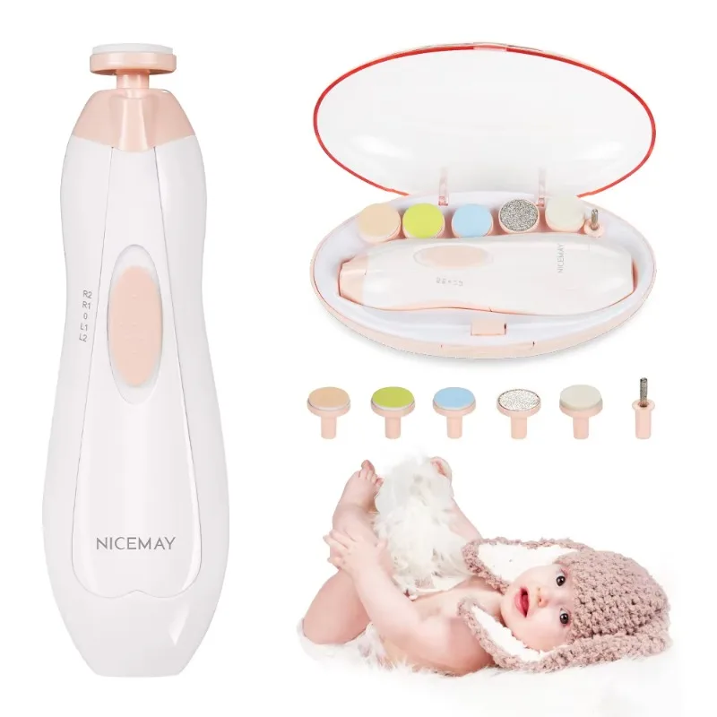 Electric Baby Nail Trimmer Kit Portable Safe Nail Clipper for Newborn Infant Mother Manicure Care Tool