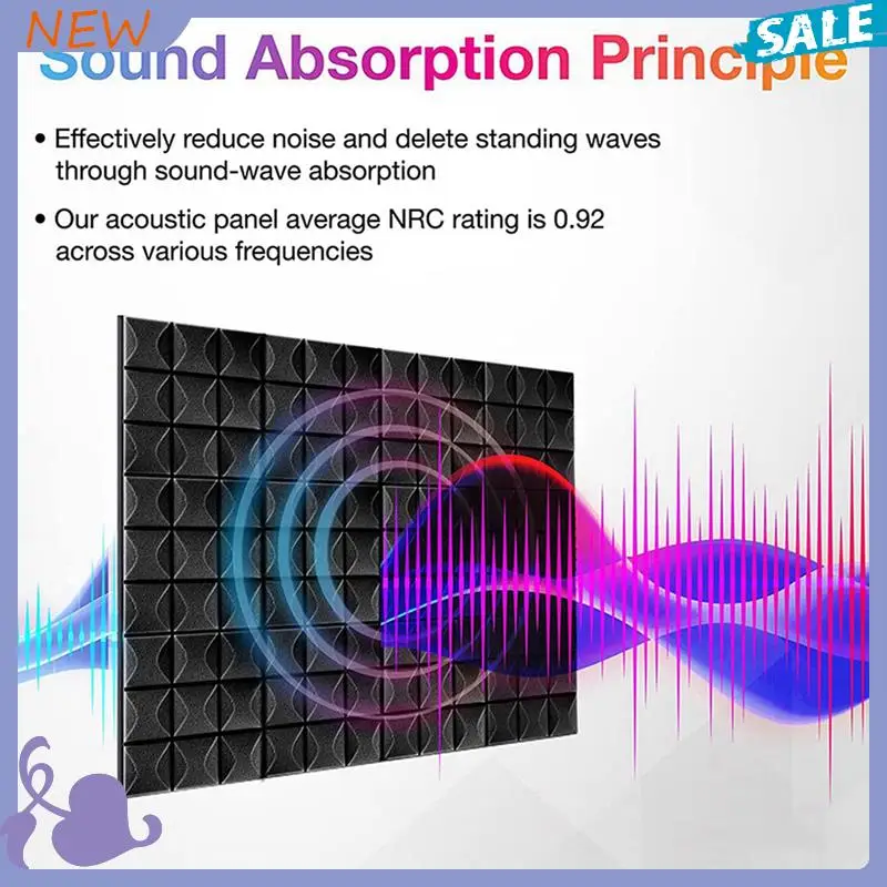 

ABVB-24Pcs Acoustic Foam Panels, Soundproofing Insulation Foam, 30X30cm, No Adhesive