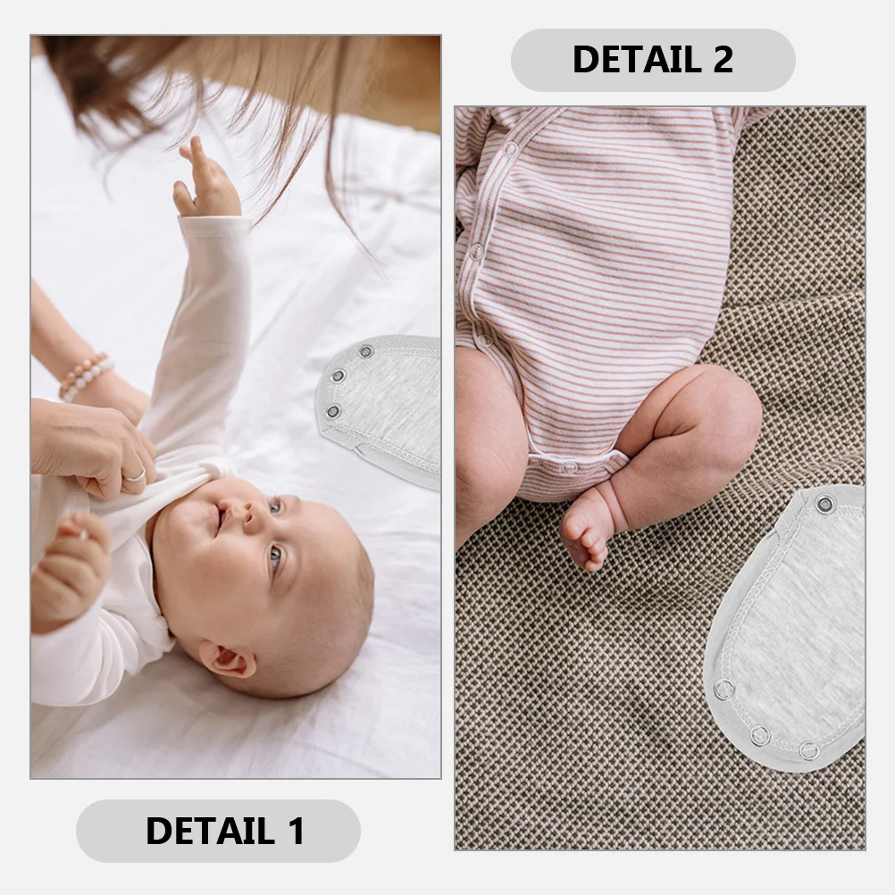 

6pcs Double Layer Baby Romper Extender Cotton Bodysuit Snap Extend Film for Toddler Boy Girl Jumpsuits Long Pad Newborn Soft