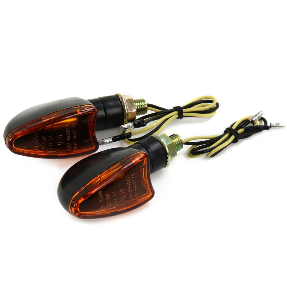 1 Pair Motorcycle 12V Universal Halogen Turn Signal Light Scooter Flashing Indicator Bike Blinker for Honda Suzuki Yamaha etc