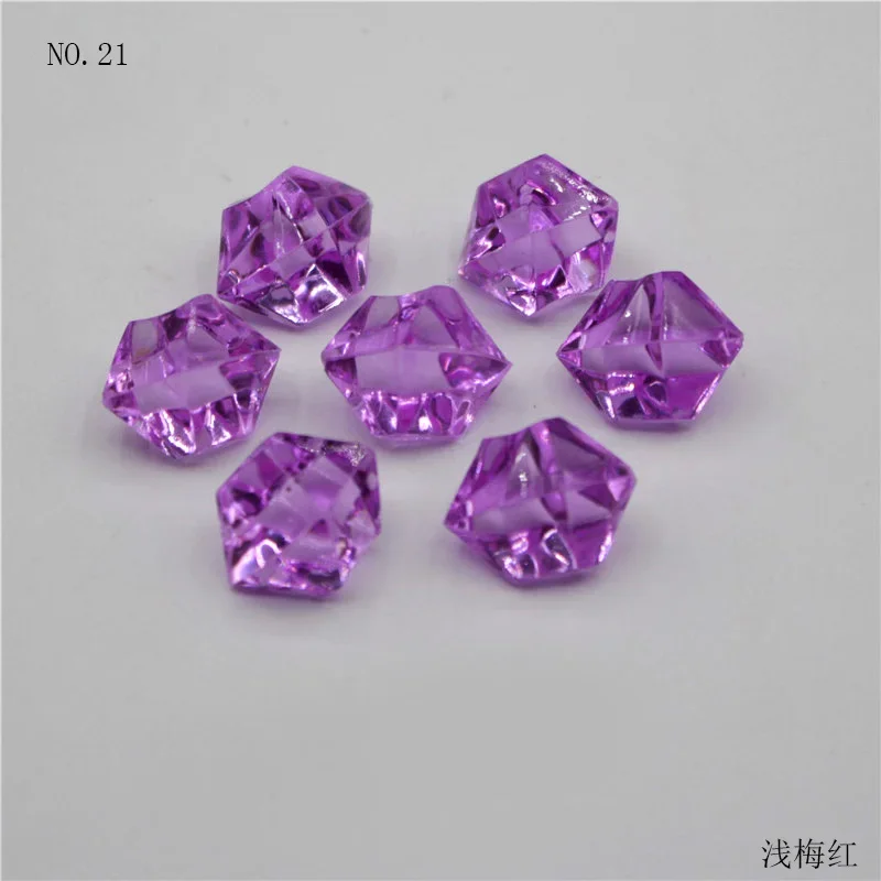 100 Stuks 11*13Mm Plastic Edelstenen Ijskorrels Kleurrijke Stenen Kinderen Juwelen Acryl Juwelen Ijs Teller Kristal Diamanten Speelgoed