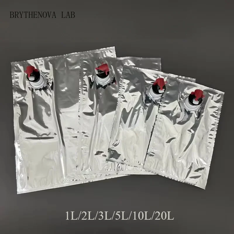 3L Butterfly Valve Aluminum Film Packaging Bag 5L Butterfly Valve Red Faucet Wine Juice Filling Wine 20 Liter Fresh-keeping Bag