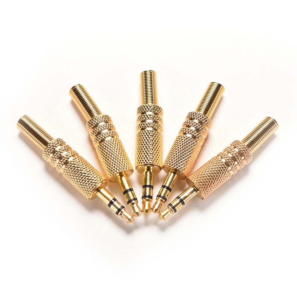 2/12/24/50Pcs 3.5mm Stereo Headphone Audio Jack TRS 3 Pole Male Plug Solder Connector 3.5 mm/(1/8\