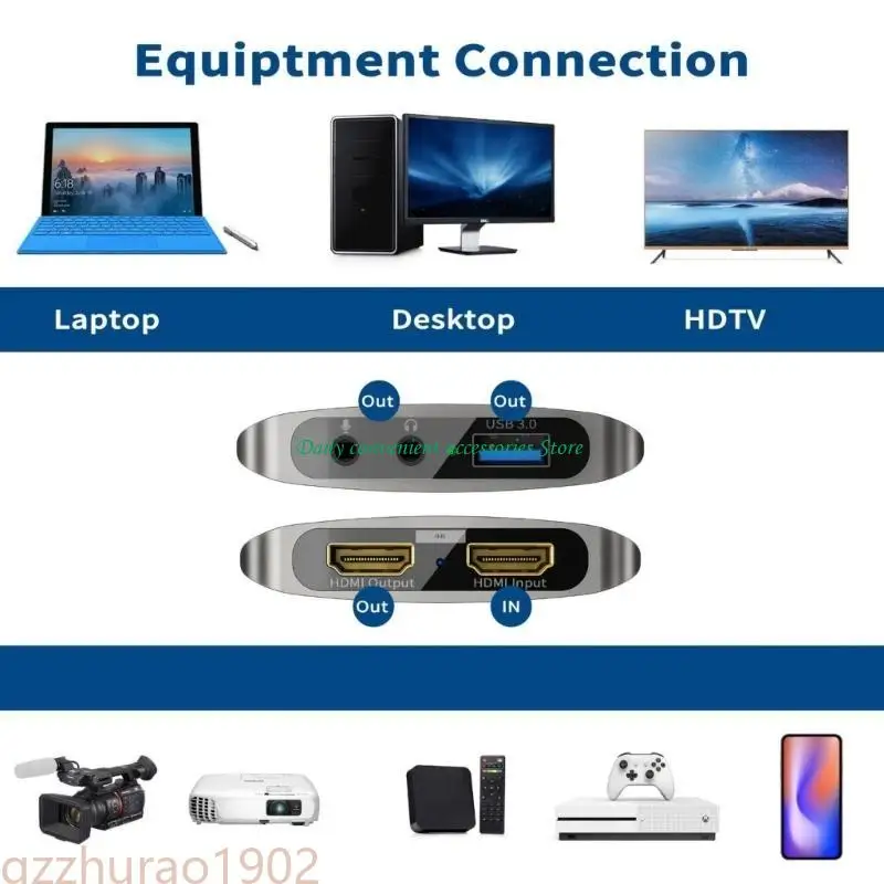 

97QB Video Card USB Card 4K HDTV 1080P 60FPS 4K 60HZ Video Game