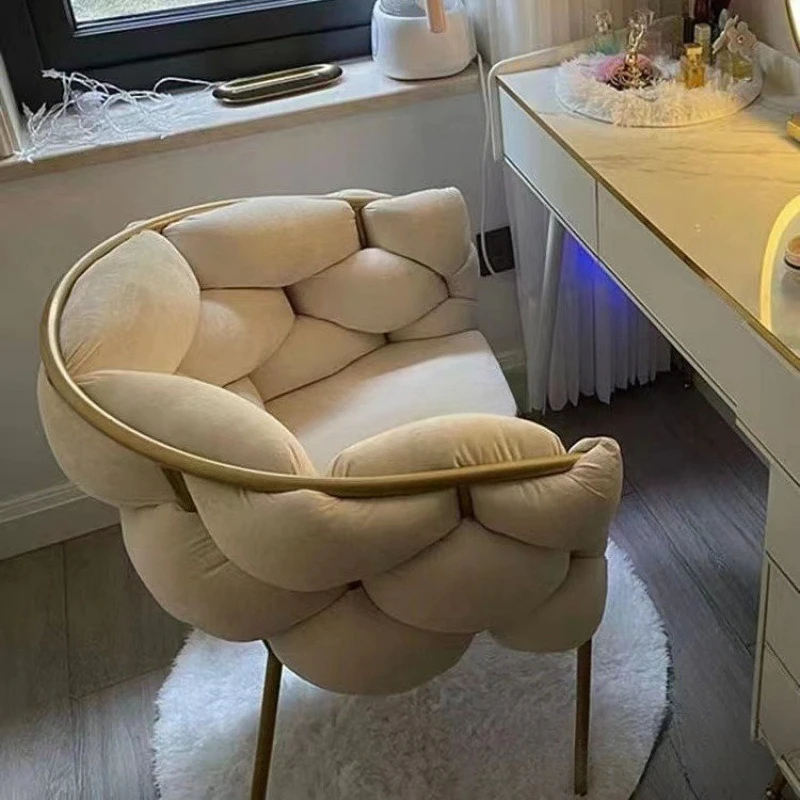 

Makeup chair girls bedroom light luxury dresser stool simple modern home backrest Internet celebrity ins manicure chair