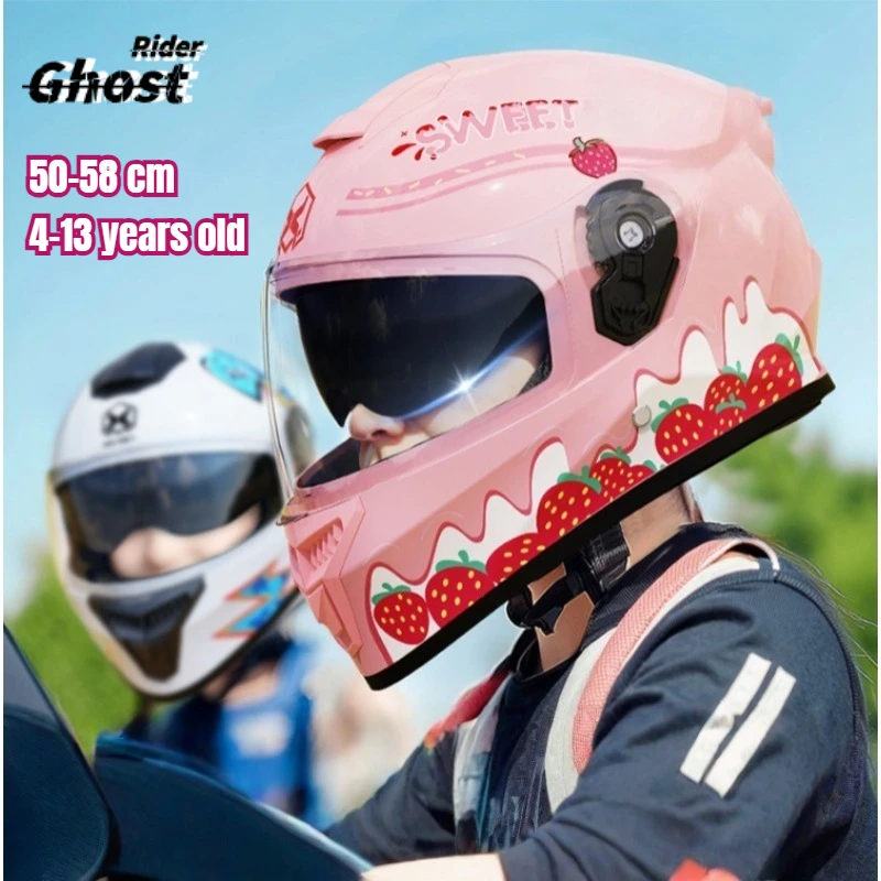 

Children Helmet Motorcycle Helmets Scooter Helmet Sunshade Sun Protection Crash Helmet Boy and Girl Kid Lovely 48-56CM