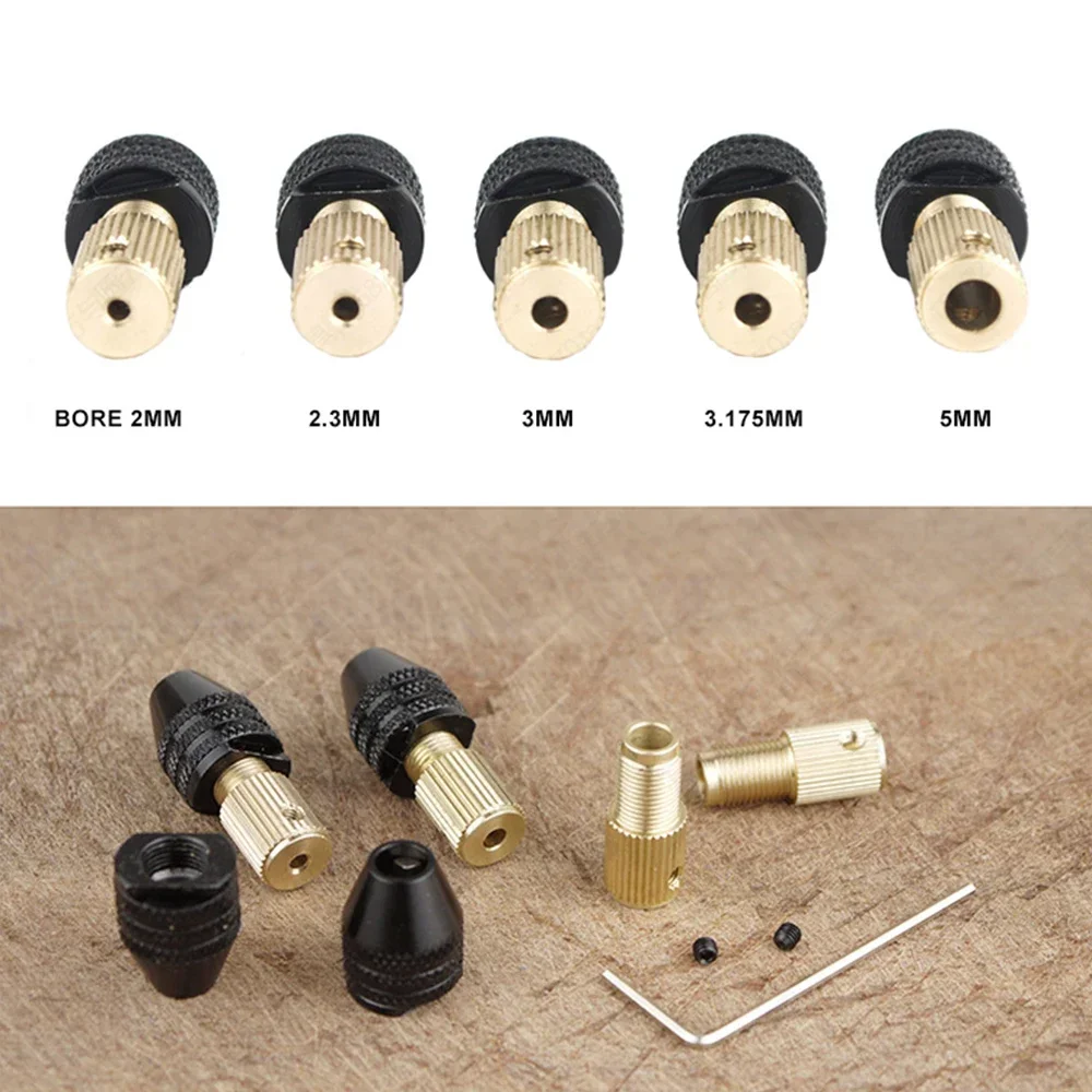 1 Set 2mm-5mm Universal Small Electronic Drill Bit Collet Mini Chuck Tool Fixture Clamp Multifunction Micro Electric Drill Chuck