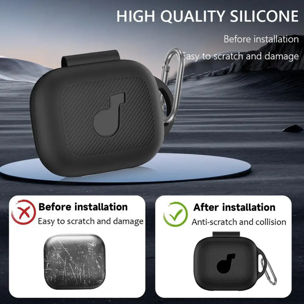 Силиконовый чехол для наушников, защитный силиконовый чехол для наушников с карабином для Soundcore C30i, противоударный