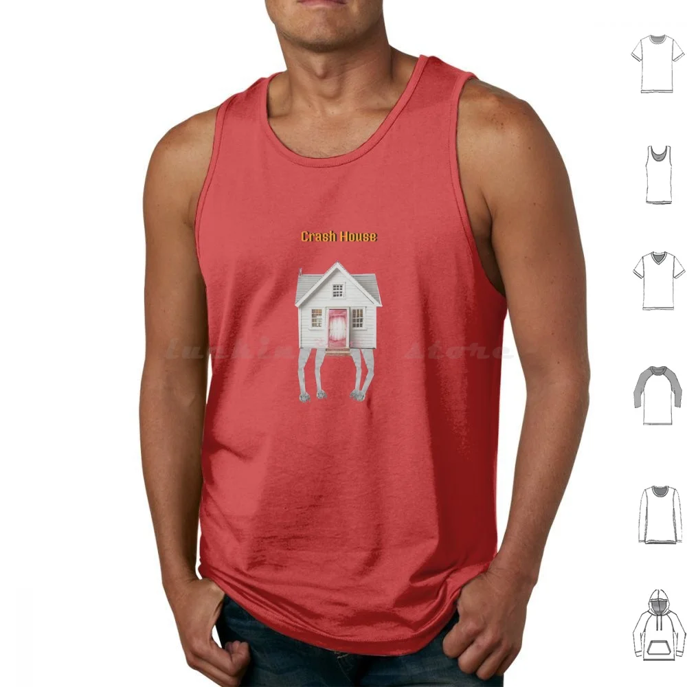 Crash House Tank Tops Print Cotton Weirdcore Dreamcore Aesthetic 3dart Digitalart