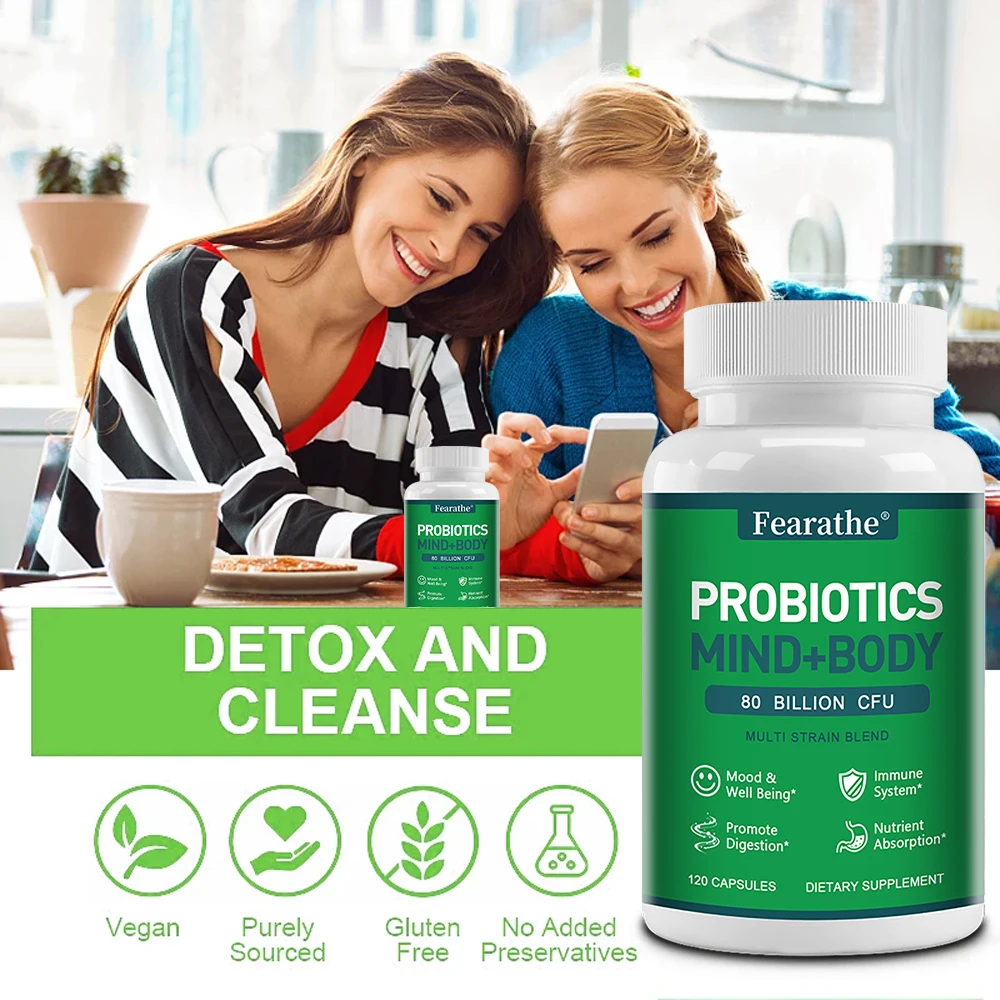 Probiotics, Digestive Enzymes & Prebiotics - for Mood, Immunity & Overall Digestive Support & Boost Nutrient Absorption