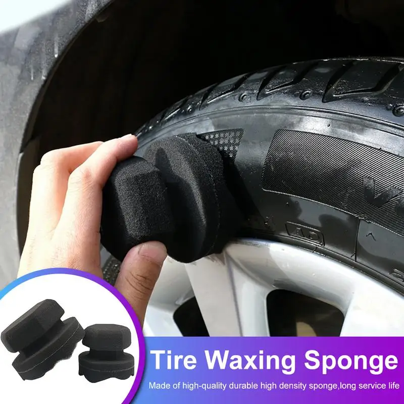 

Professional Automotive Car Wheel Washer Tyre Tire Dressing Tools Hex Grip Applicator Handheld Tire Waxing Sponge