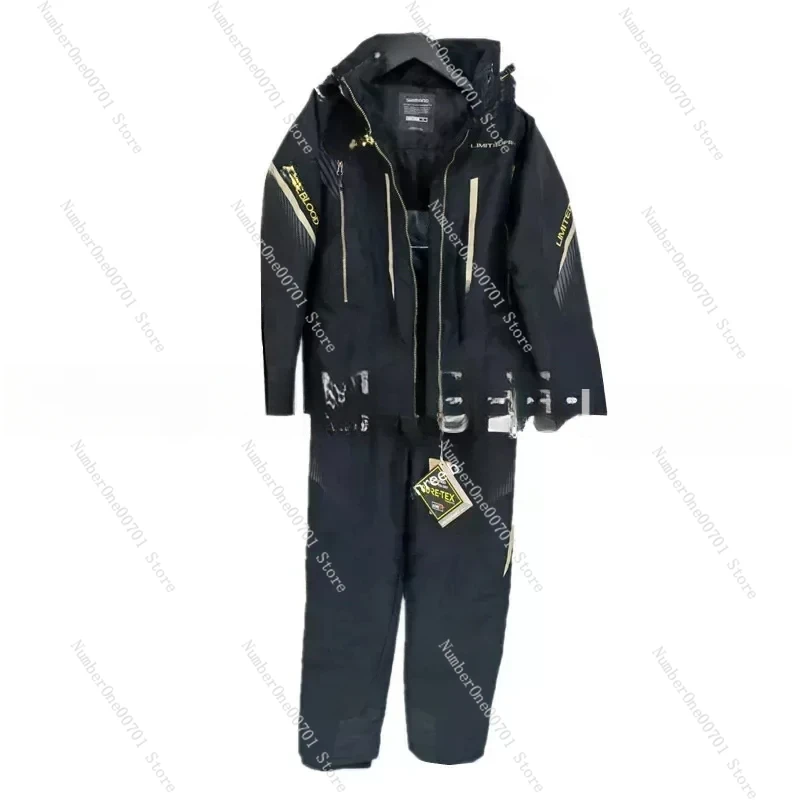 Men'S Winter Thick Waterproof And Warm Hooded, Long Pants, Rock Fishing Set, Outdoor Clothing