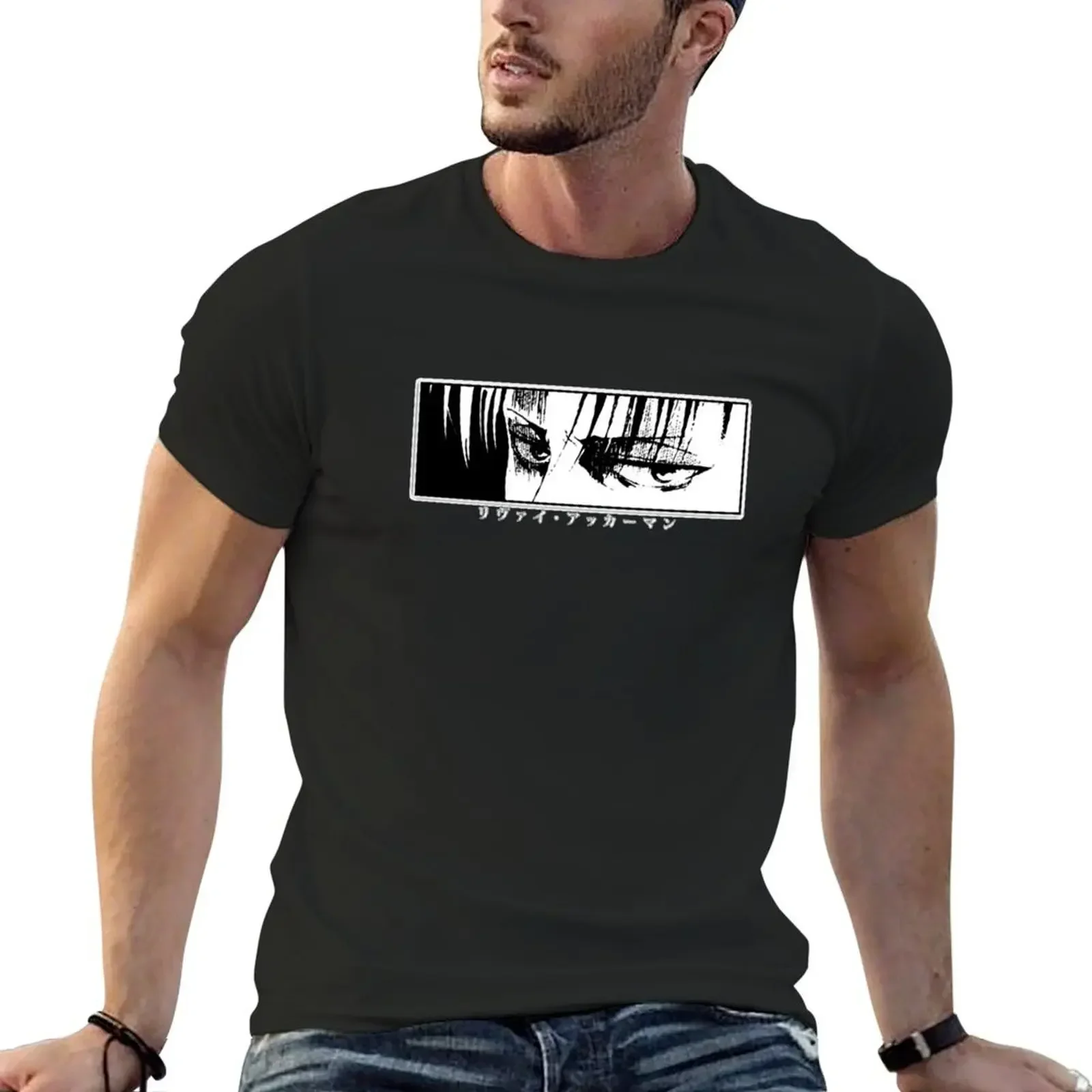 

Levi Stare SnK T-Shirt gifts for boyfriend street wear oversized Men's t shirts