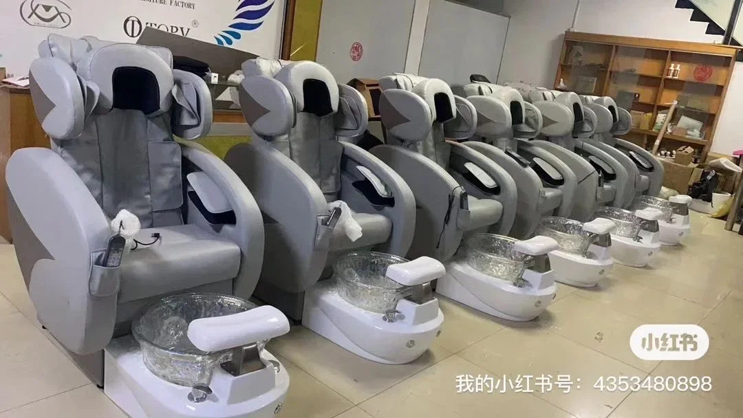 كرسي باديكير مريح لكامل الجسم، كرسي تدليك عالي الجودة، نمط مخصص، وقت خارجي، لون العمل الحديث، أصل مدلك