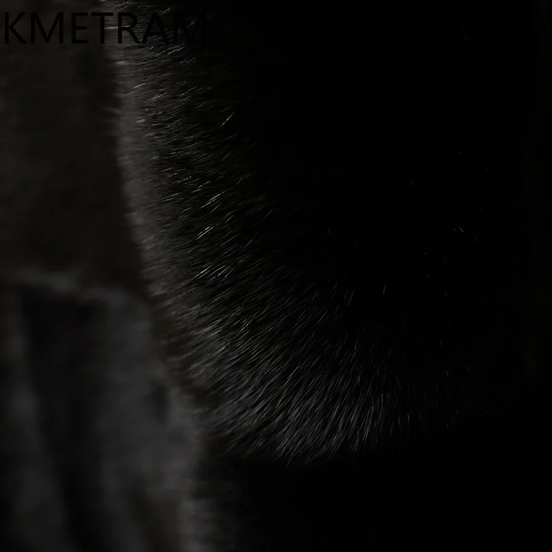 100% Mink Fur Jacket Woman Luxury Black Long Real Fur Coat with Hood 2025 High Quality Winter Clothes for Women шуба женская