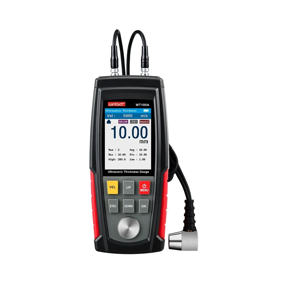 2026 SELL WT100A Digital Ultrasonic Thickness Gauge English Battery Operated Width Measuring Instrument