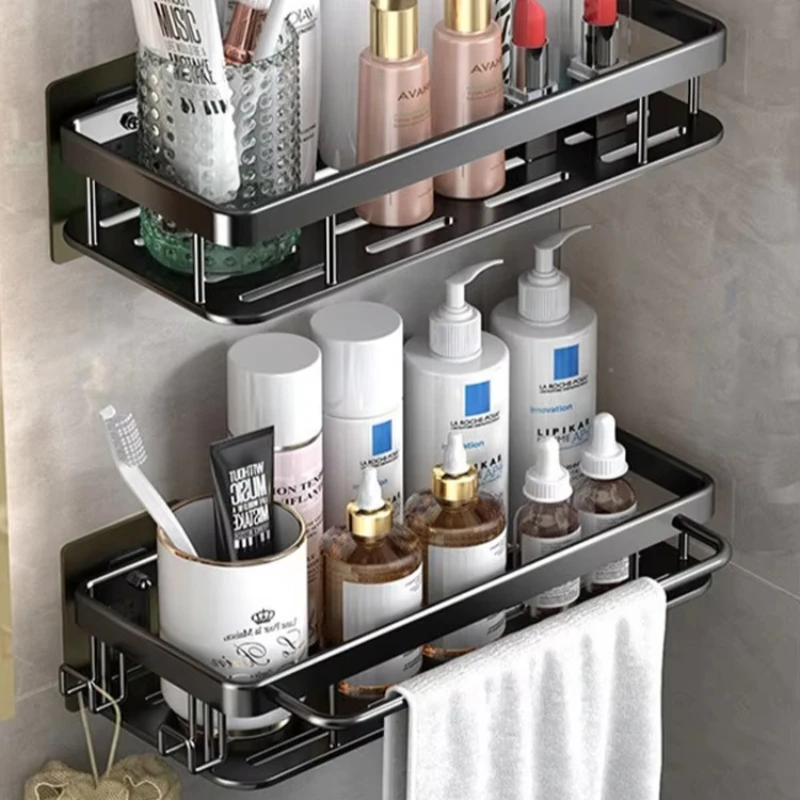 WHYY Adhesive No Drill Corner Shelf Organizer Storage Sheves Rack Bathroom Shower for Wall Shelf Shampoo Holder Bath Accessories