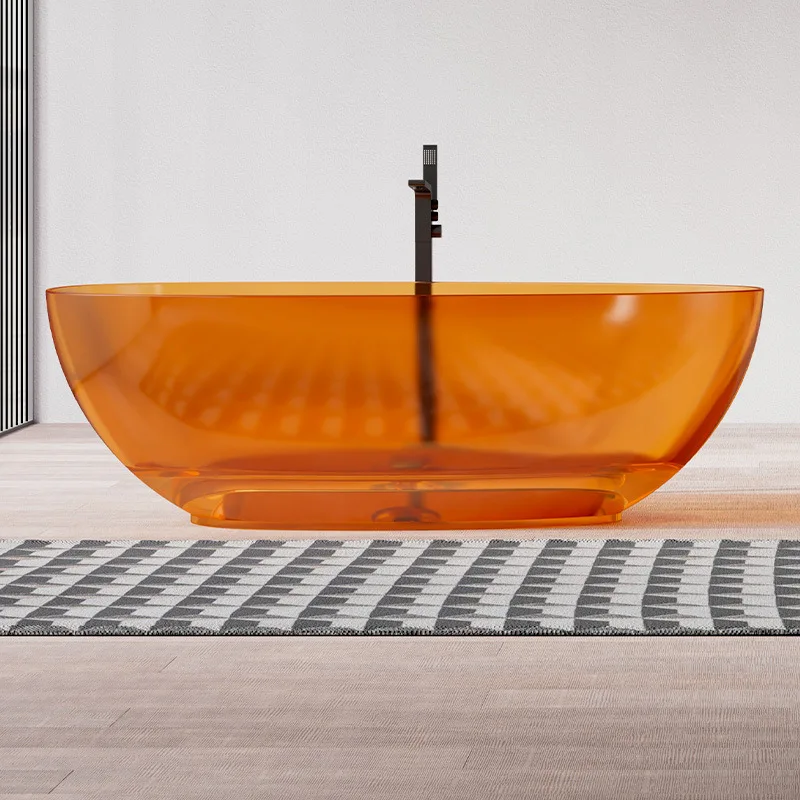 Transparent resin bathtub, independent home integrated hotel, B&B engineering bathtub