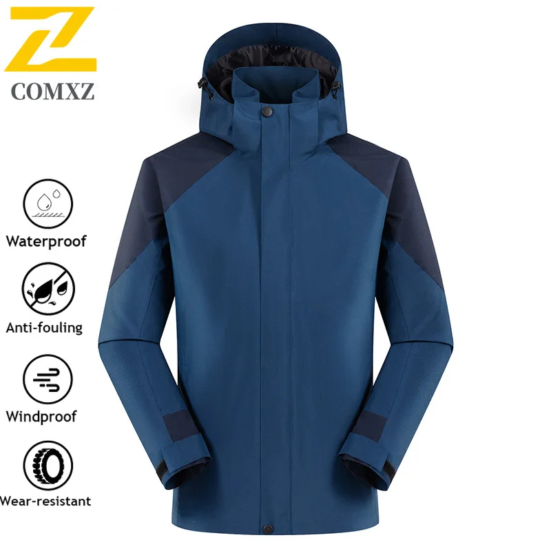 

Autumn Travel Waterproof Jacket Men's Women Casual Trendy Splicing Windproof Windbreaker Unisex Hunting Fishing Stormcoat Jacket