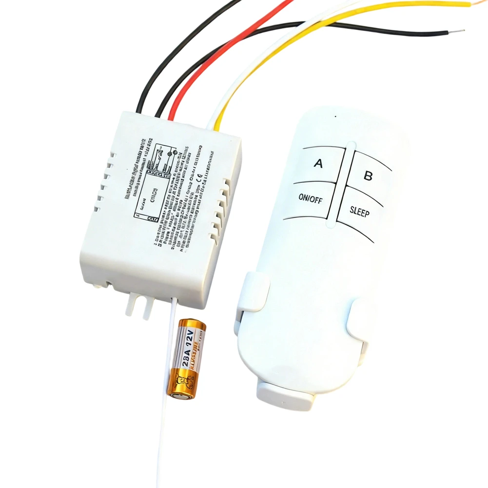 Dual Channel Control 2-way Remote Switch For Living Room 15m Indoor Range 20m Open Range Wireless Remote Control Switch
