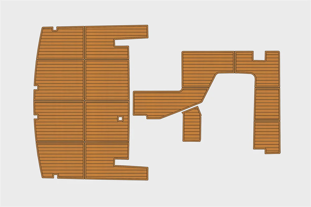 Eva foam Fuax teak seadek marine floor For 1988-1990 Carver 3607 Aft Cabin Cockpit 1/4