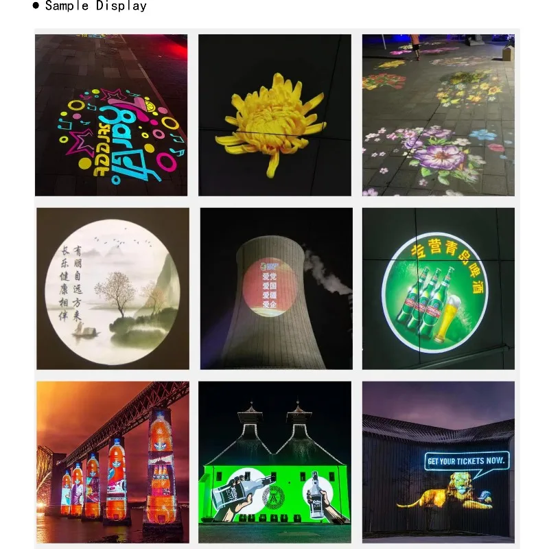 

[Hot Sale] Customized IP67 Rated Aluminum Alloy LED Advertising Light Projector Rotating Christmas Wedding Logo Projection For O